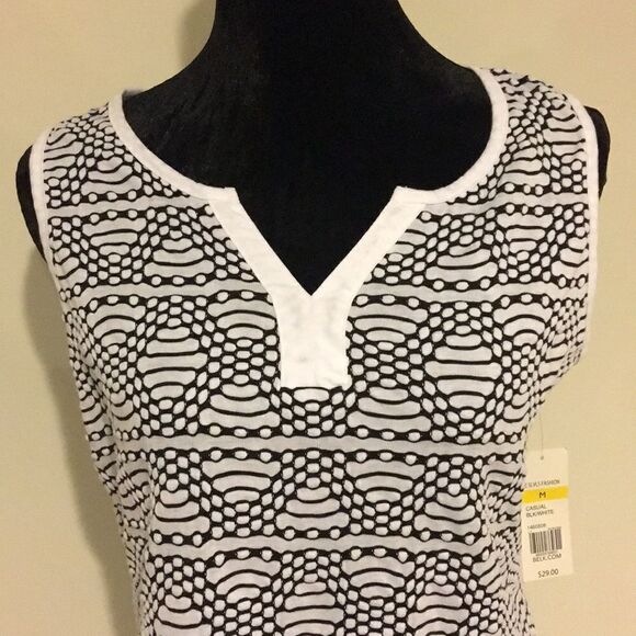 Kim Rogers Sleeveless V Neck Tank Size M NWT - Picture 1 of 6